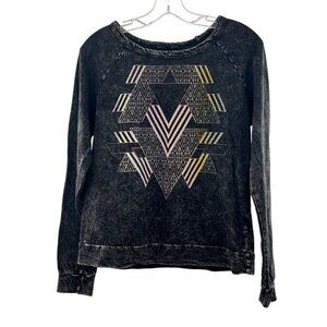 Truly Madly Deeply Women's Long Sleeve Top Geometric Size Medium
